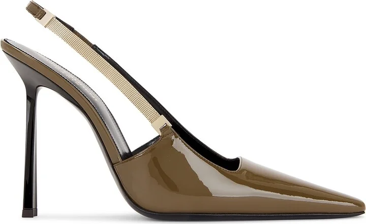 Saint Laurent Blake Slingback Pump in Olive