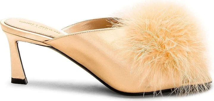Saint Laurent Blanco 60 Mule in Cream