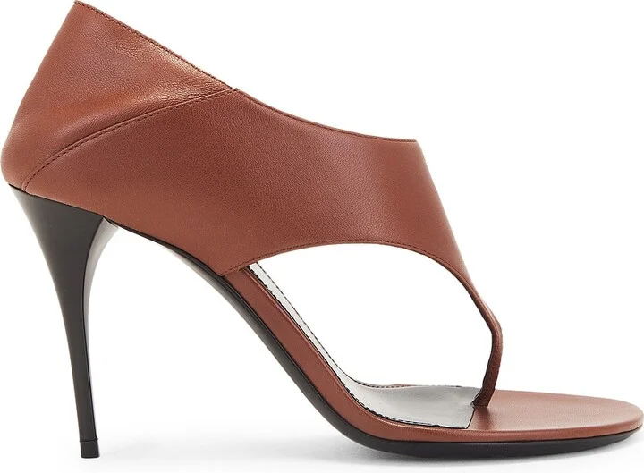 Saint Laurent Bridget Sandal in Brown