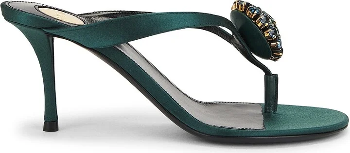 Saint Laurent Bridget Sandal in Green