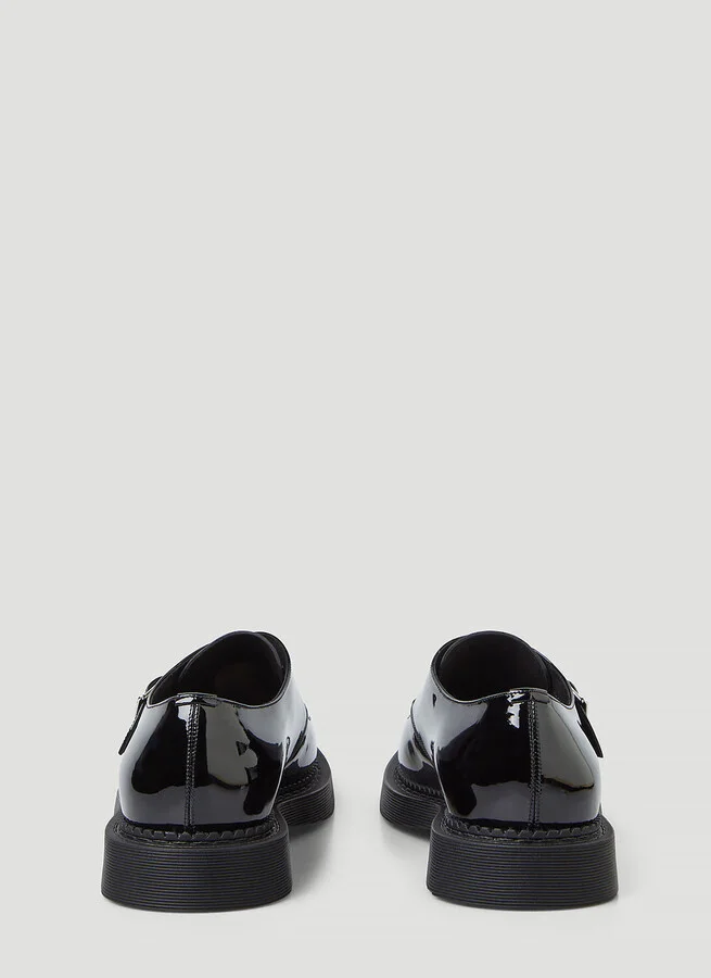 Saint Laurent Buckle Leather Shoes - Woman Flats Black Eu - 40 - Image 4