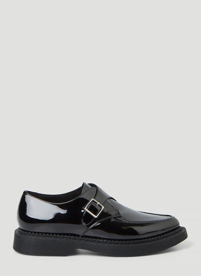 Saint Laurent Buckle Leather Shoes - Woman Flats Black Eu - 40