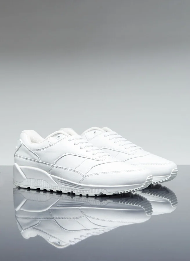 Saint Laurent Bump Leather Sneakers - Man Sneakers White Eu - 40 - Image 3