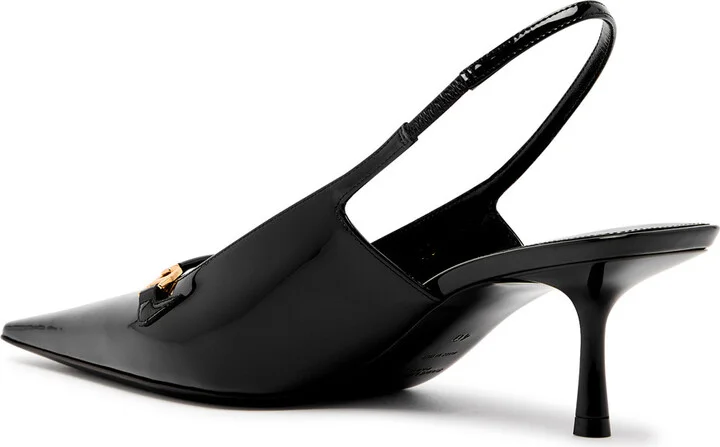Saint Laurent Carine 55 Patent Leather Slingback Pumps - Image 2