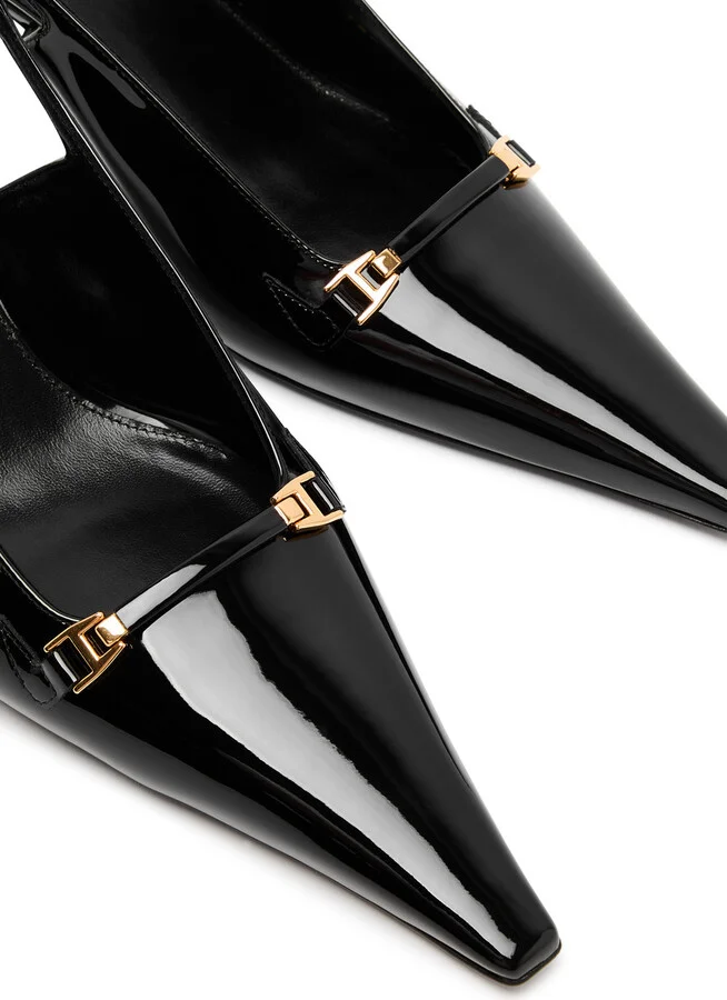 Saint Laurent Carine 55 Patent Leather Slingback Pumps - Image 3