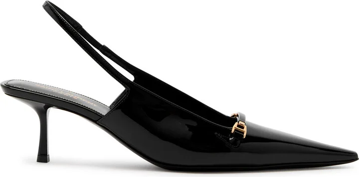 Saint Laurent Carine 55 Patent Leather Slingback Pumps