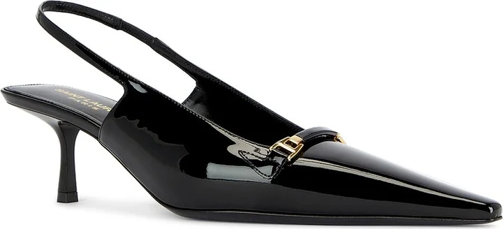 Saint Laurent Carine Slingback Pump in Black - Image 2