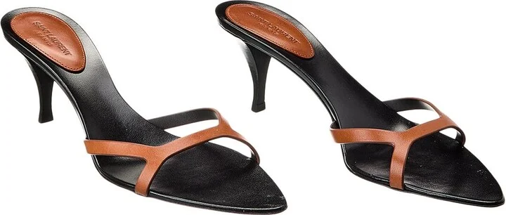 Saint Laurent Carla 60 Leather Mule (Authentic Pre-Loved)