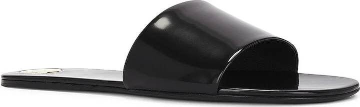 Saint Laurent Carlyle Flat Slide in Black - Image 2