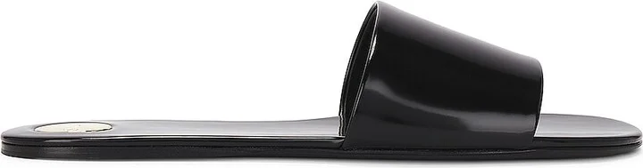 Saint Laurent Carlyle Flat Slide in Black