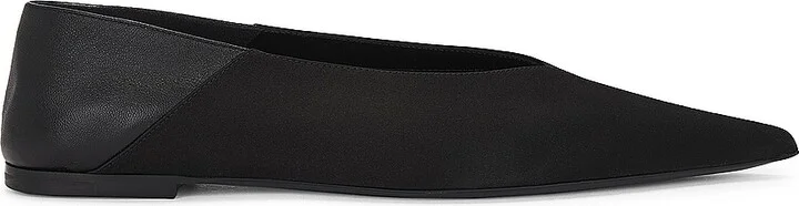 Saint Laurent Carolyn Flat Slipper in Black - Image 2