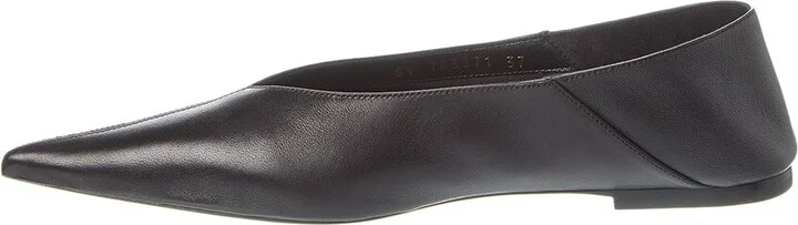 Saint Laurent Carolyn Leather Flat - Image 2