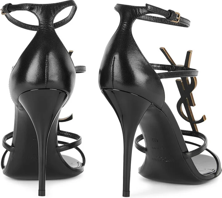 Saint Laurent Cassandra 100 Leather Sandals - Image 3