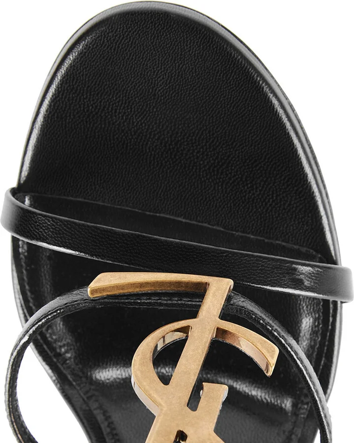 Saint Laurent Cassandra 100 Leather Sandals - Image 4