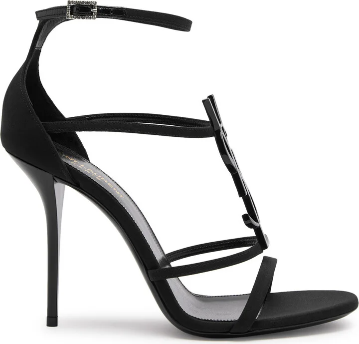 Saint Laurent Cassandra 100 Satin Sandals