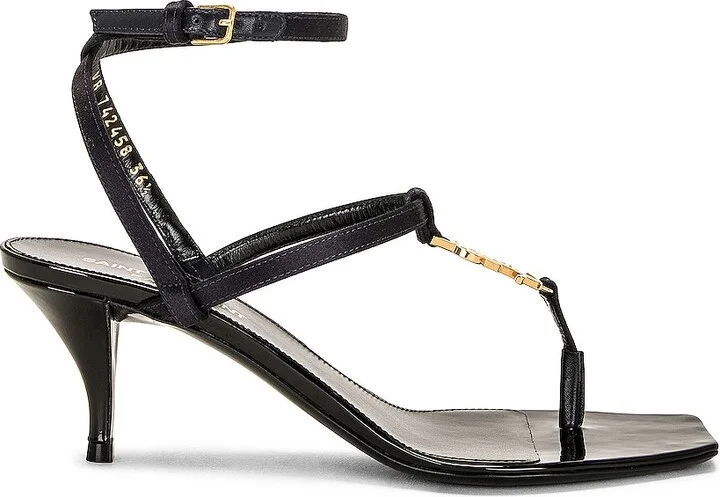 Saint Laurent Cassandra 60 Sandal in Navy