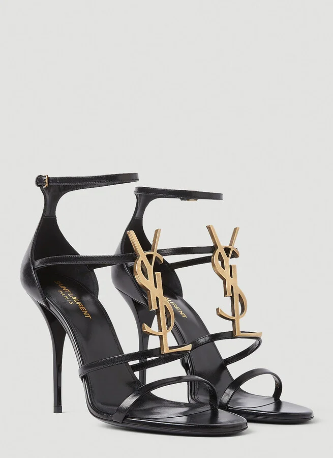 Saint Laurent Cassandra Heeled Sandals - Woman Heels Black Eu - 40 - Image 2