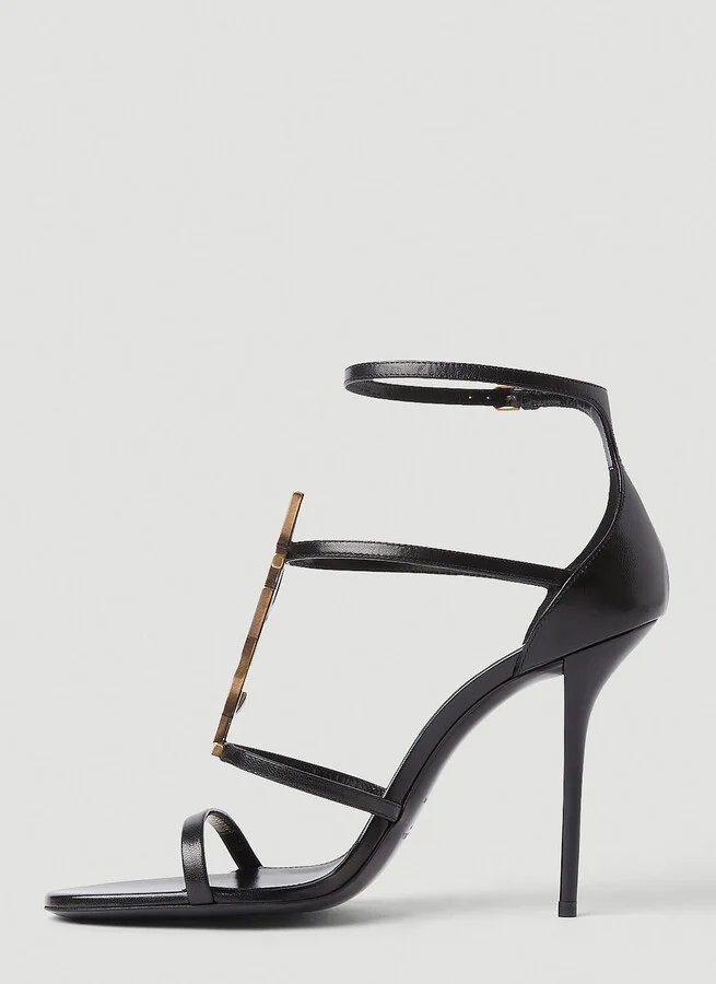 Saint Laurent Cassandra Heeled Sandals - Woman Heels Black Eu - 40 - Image 3