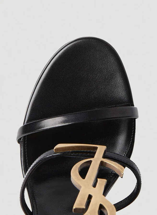 Saint Laurent Cassandra Heeled Sandals - Woman Heels Black Eu - 40 - Image 7
