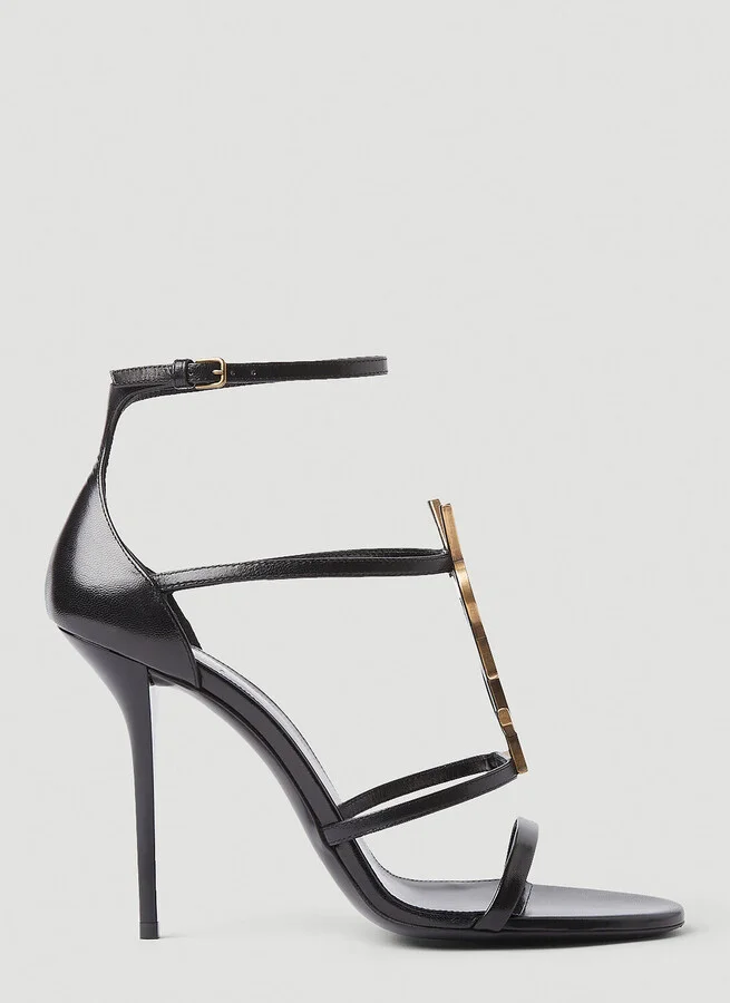 Saint Laurent Cassandra Heeled Sandals - Woman Heels Black Eu - 40