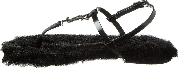 Saint Laurent Cassandra Leather Sandal - Image 2