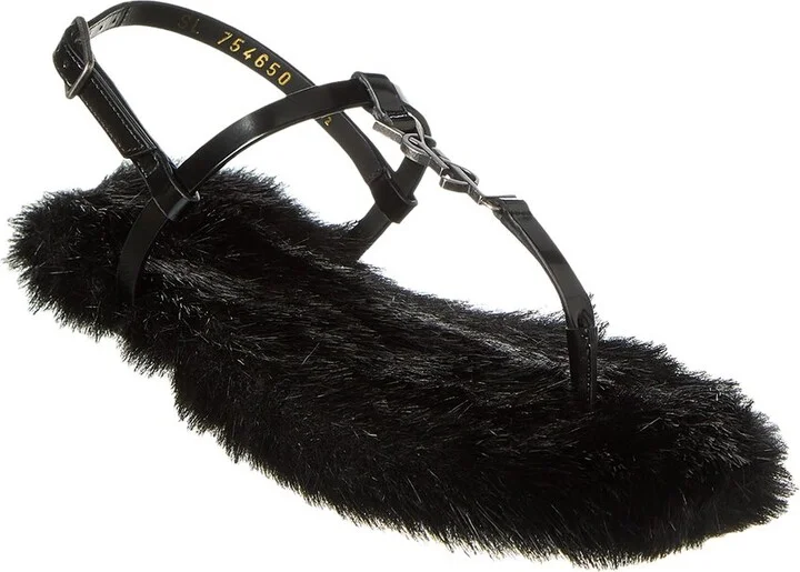 Saint Laurent Cassandra Leather Sandal
