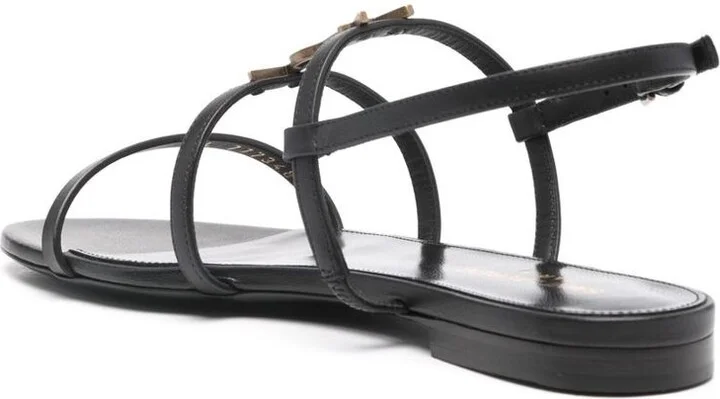 Saint Laurent Cassandra Leather Sandals - Image 2
