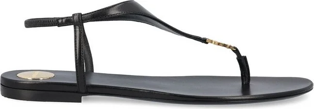 Saint Laurent Cassandra Logo Plaque Sandals