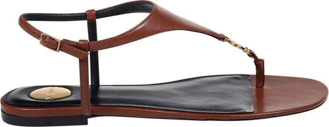 Saint Laurent Cassandra Logo Plaque Sandals