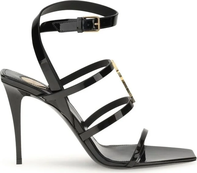 Saint Laurent Cassandra Logo Plaque Sandals