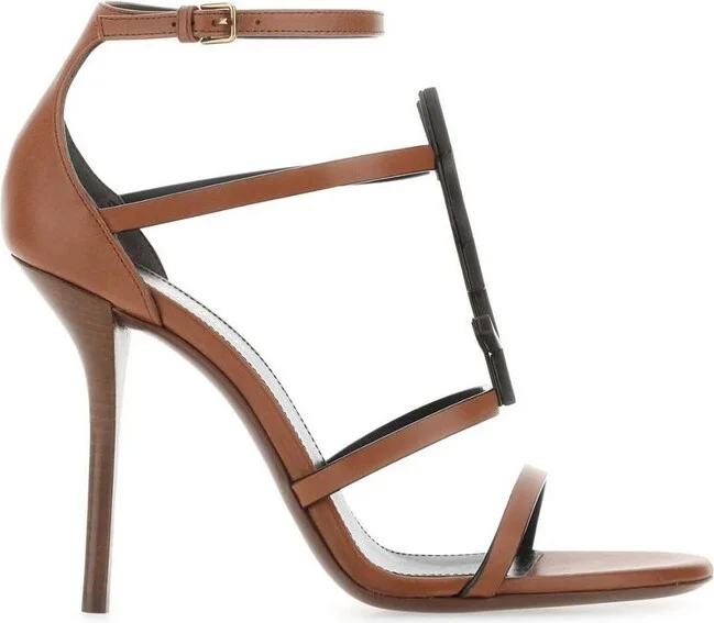 Saint Laurent Cassandra Logo Plaque Sandals