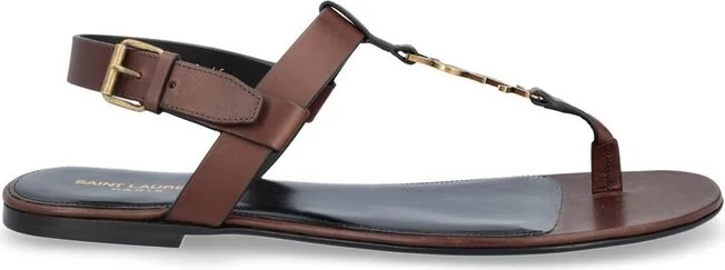 Saint Laurent Cassandra Logo Plaque Sandals