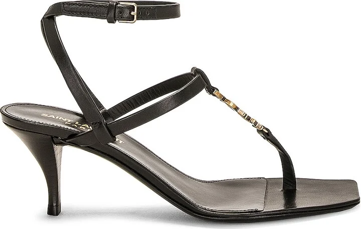 Saint Laurent Cassandra Sandal in Black