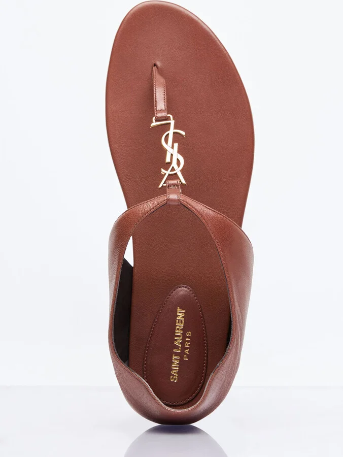 Saint Laurent Cassandra Sandals - Woman Sandals Brown Eu - 39 - Image 7