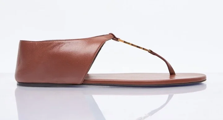 Saint Laurent Cassandra Sandals - Woman Sandals Brown Eu - 39
