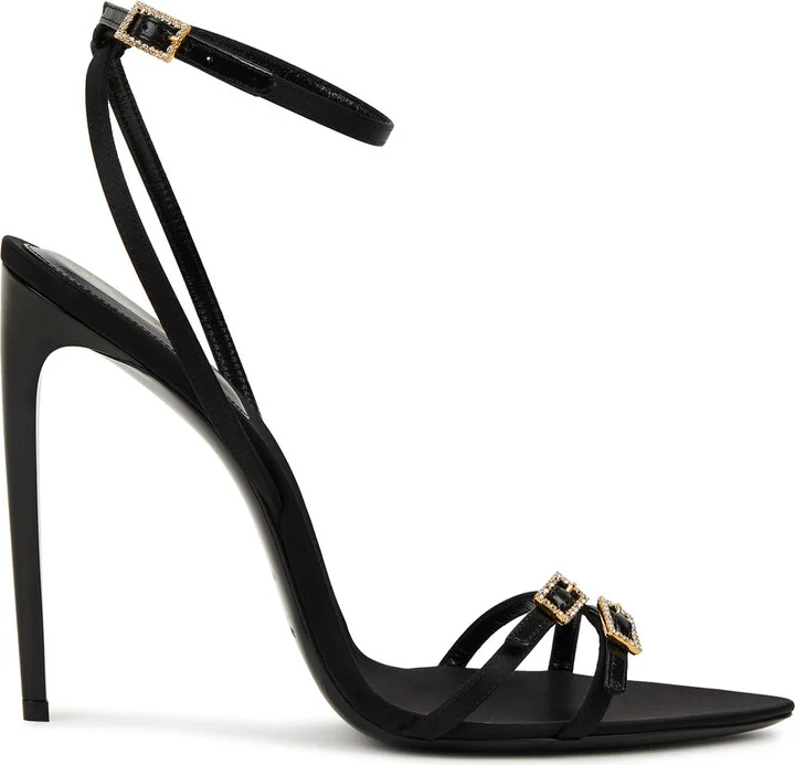 Saint Laurent Cassie 110 Satin Sandals