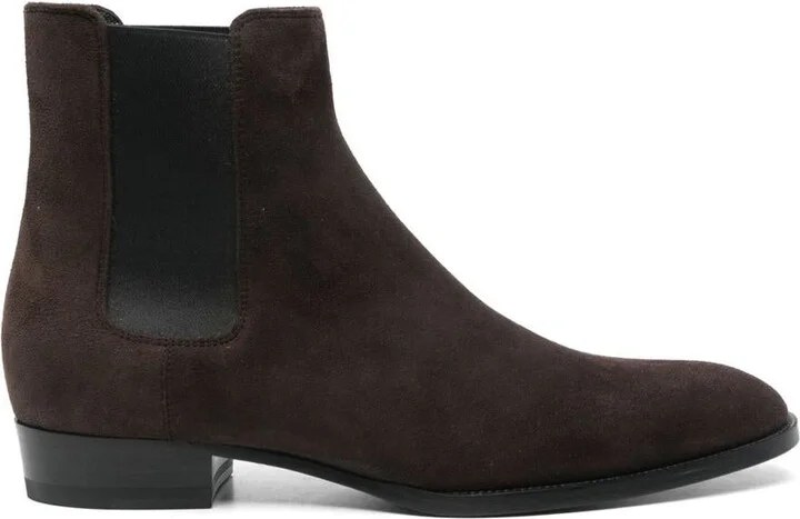 Saint Laurent "Chelsea Wyatt" Suede Ankle Boots