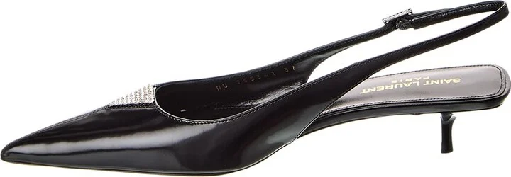 Saint Laurent Cherish 30 Leather Slingback Pump - Image 2