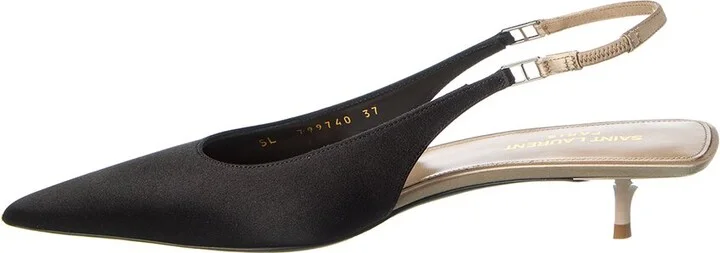 Saint Laurent Cherish 30 Satin Slingback Pump - Image 2