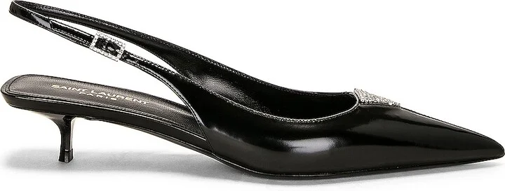 Saint Laurent Cherish Slingback Pump in Black