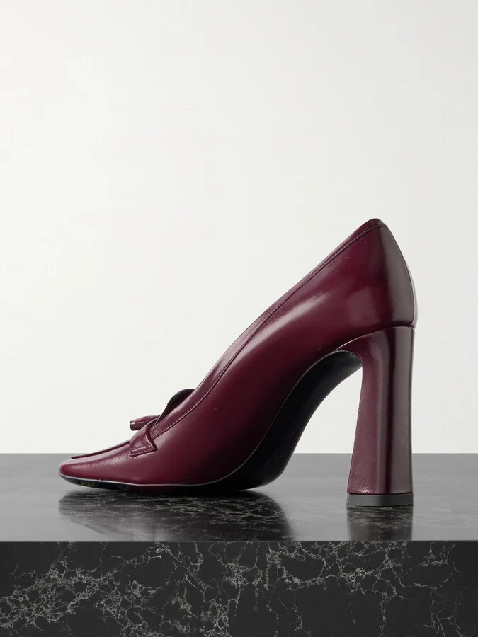 SAINT LAURENT - Chloé 90 Tasseled Leather Pumps - Brown - Image 3