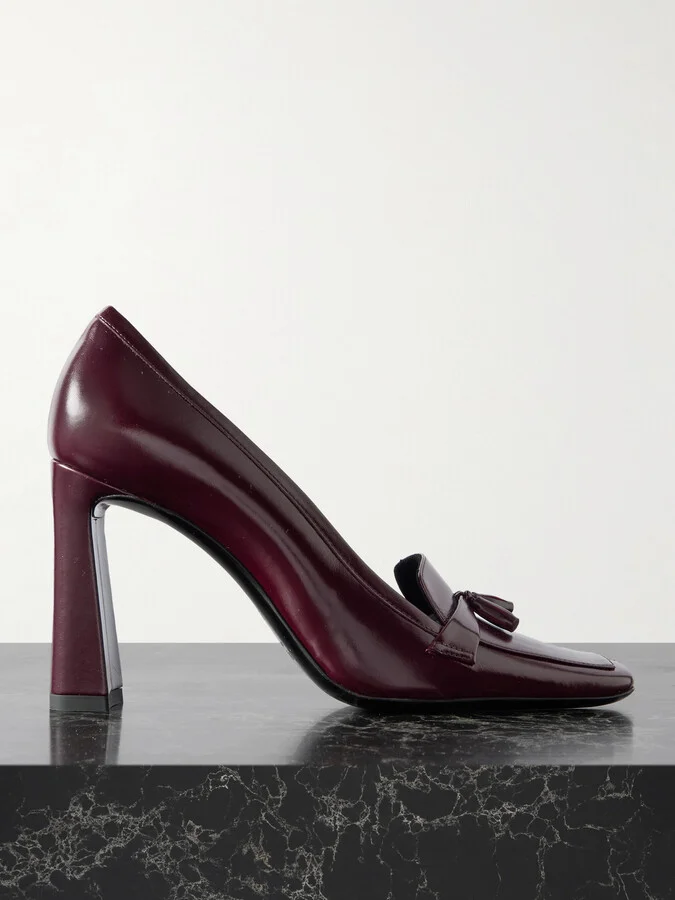SAINT LAURENT - Chloé 90 Tasseled Leather Pumps - Brown