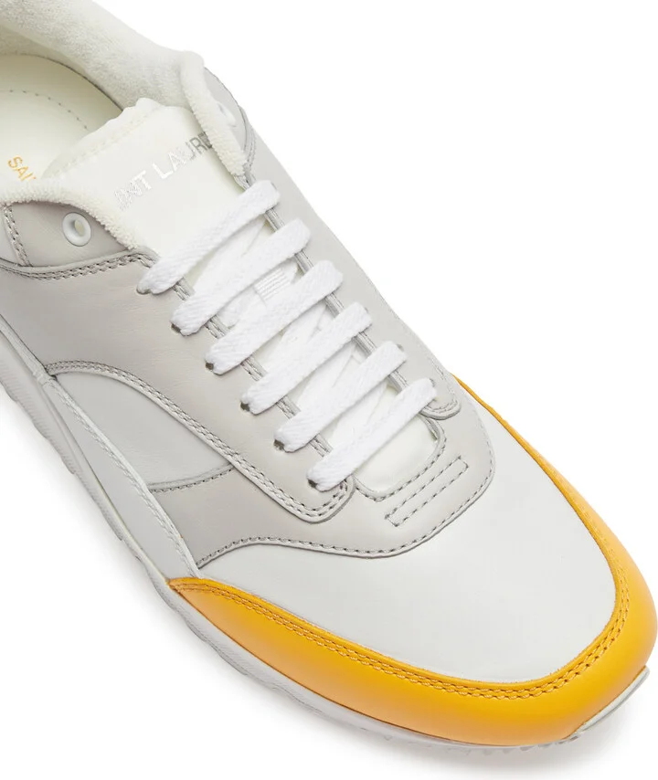 Saint Laurent Cin 15 Panelled Leather Sneakers - Image 4