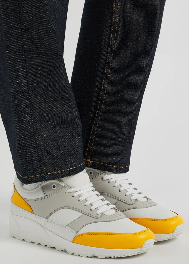 Saint Laurent Cin 15 Panelled Leather Sneakers - Image 5