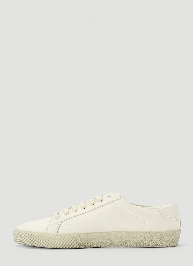 Saint Laurent Court Classic Logo Sneakers - Woman Sneakers Beige Eu - 41 - Image 3