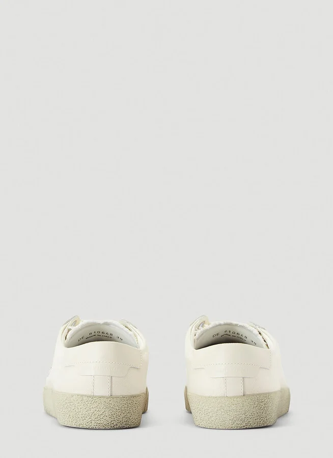 Saint Laurent Court Classic Logo Sneakers - Woman Sneakers Beige Eu - 41 - Image 4