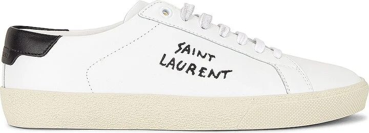 Saint Laurent Court Classic Signature Sneakers in White