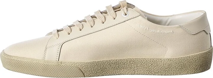 Saint Laurent Court Classic Sl/06 Canvas & Leather Sneaker - Image 2