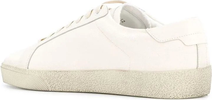Saint Laurent Court Classic Sl/06 Embroidered Canvas And Leather Sneakers Shoes - Image 3