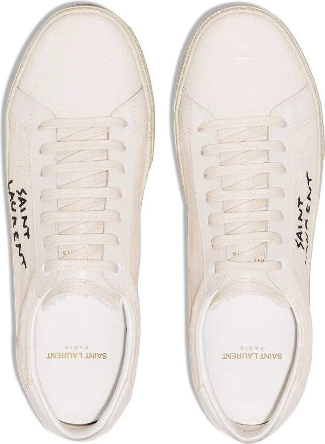 Saint Laurent Court Sl/06 Canvas Sneakers - Image 2